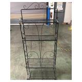 4 TIER DECORATIVE WROUGHT IRON SHELF 4 TIER DECORATIVE WROUGHT IRON SHELF