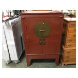 ARMOIRE WITH BRASS DECORATIVE DETAILS ARMOIRE WITH BRASS DECORATIVE DETAILS