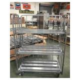 3 TEIRED ROLLING METAL FOLDING RACK 3 TEIRED ROLLING METAL FOLDING RACK