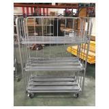 3 TEIRED ROLLING METAL FOLDING RACK 3 TEIRED ROLLING METAL FOLDING RACK