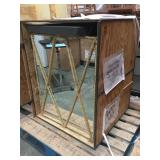 MIRRORED OBELISK BASE WITH CRATE MIRRORED OBELISK BASE WITH CRATE