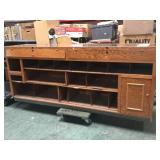 WOODEN GLASS TOP DISPLAY WITH STORAGE WOODEN GLASS TOP DISPLAY WITH STORAGE