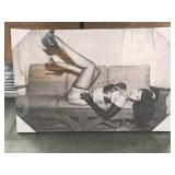 BETTY PAIGE PRINT ON CANVAS 2X MONEY BETTY PAIGE PRINT ON CANVAS 2X MONEY