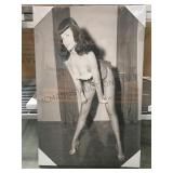 BETTY PAIGE PRINT ON CANVAS, 2X MONEY BETTY PAIGE PRINT ON CANVAS, 2X MONEY