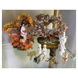 ASIAN LOT, JADE TREE, STONE CARVED ANIMALS & MORE