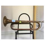 BRASS BUGLE "REX CRATT, OFFICIAL BOY SCOUT BUGLE