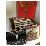 BOX OF VINYL ALBUMS, "GRATEFUL DEAD", "OUTLAWS"