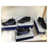 4 PAIR NIB REEBOK SHOES W/CLEATS. SIZE 2-14,13,15