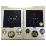 2  1779-1976 U.S. BICENTENNIAL SILVER PROOF SETS