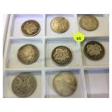 MORGAN & PEACE SILVER DOLLARS, 8XMONEY