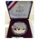 1995  $1 SILVER PROOF OLYMPIC COIN, W/COA