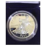 1997-S  JACKIE ROBINSON PROOF SILVER DOLLAR, W/COA