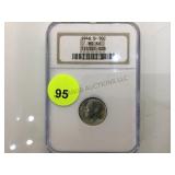 1946-D   10 CENT COIN, NGC MS 66