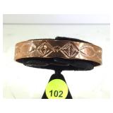 NAVAJO COPPER CUFF BRACELET, ARTIST SIGNED