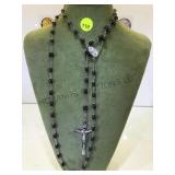 VINTAGE "STERELING CATAMORE" CROSS &  PENDANT ONYX