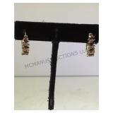 STERLING /RUBY EARRINGS