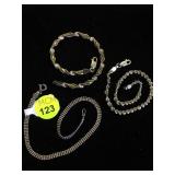 3 VINTAGE ITALIAN STERLING BRACELETS