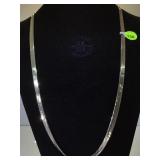 HUGE HEAVY STERLING CHAIN NECKLACE, 30" LONG