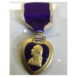 PURPLE HEART W/RIBBON MILITARY MEDAL,