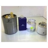 SWAROVSKI  CLAM W/PEARL, LION & A  PAPERWEIGHT