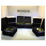 8 LARGE PERIDOT PAPER-WEIGHTS W/BOXES