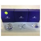 SWAROVSKI, STARFISH & 2 SEA SHELLS, W/BOXES