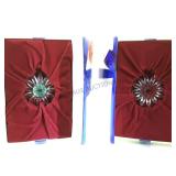 SWAROVSKI , SET OF  CRYSTAL FLOWERS, W/BOXES