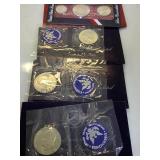 SIVER UNC SET & 3 UNC SILVER EISENHOWER DOLLARS