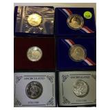 3 1986 HALF DOLLAR PROOFS& 3- 90% SILVER HALF DOLL