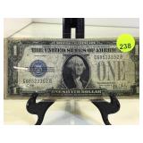 1928B $1 SILVER CERTIFICATE, FUNNY BACK