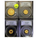 2011 $50, $10, $5& $1 GOLD PCGS CANADIAN COINS