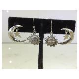 2 PAIRS OF STERLING EARRINGS