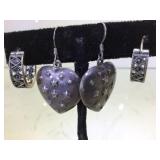 2 PAIRS OF STERLING EARRINGS