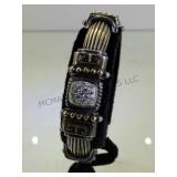 18K GOLD & STERLING BRACELET,SIGNED  "FREDERICA "