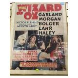VINTAGE FRAMED WIZARD OF OZ POSTER 1978