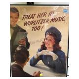 VINTAGE FRAMED WURLITZER ADVERTISEMENT 1982