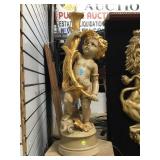 PLASTER CHERUB LAMP BASE 31" TALL