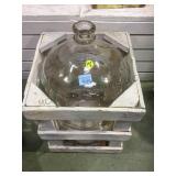 VINTAGE GLASS WATER JUG MADE IN MEXICO W/CRATE