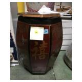 ANTIQUE WOODEN RICE CONTAINER W/COA