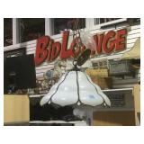 VINTAGE SLAG MILK GLASS HANGING LAMP LOCAL PICKUP