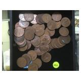 TRAY  OF ENGLISH PENNIES