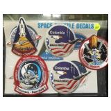 TRAY OF SPACE SHUTTLE BADGES & DECALS