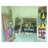 MAGIC AD TIN, VINTAGE PAPER DOLLS & MORE