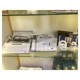 SHELF LOT , PANASONIC FAX MACHINE, BROTHER TYPEWRR
