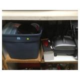 SHELF LOT, KITCHEN ITEMS & STEAM CLEANER
