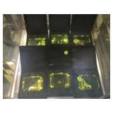 6 LARGE GREEN PERIDOT PAPERWEIGHTS NIB