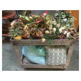 CART FULL CHRISTMAS STUFF & PILLOWS