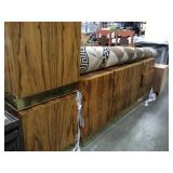 RAW WOOD VENEER BEDROOM SET,DRESSER, HEADBOARD