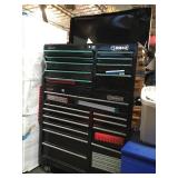 KOBALT ROLLAWAY DOUBLE STACKED TOOL BOX, W/TOOLS
