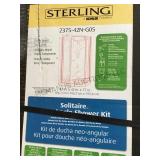 STERLING SOLITAIRE NEO-ANGLE SHOWER KIT, NIB
